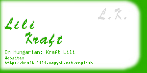 lili kraft business card